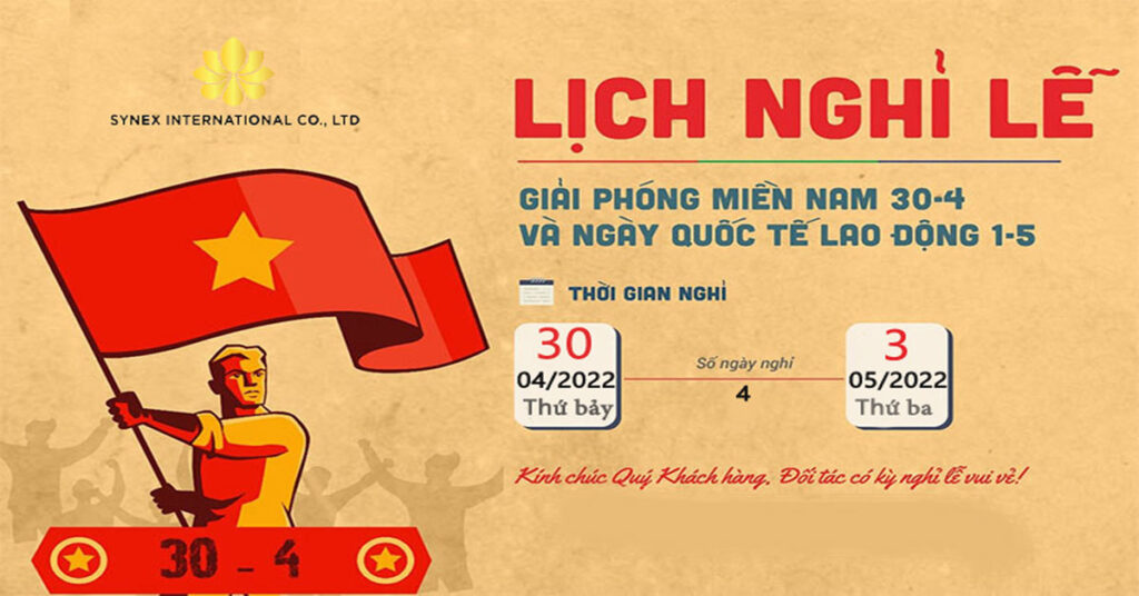Thông báo nghỉ lễ 30/4 và 1/5