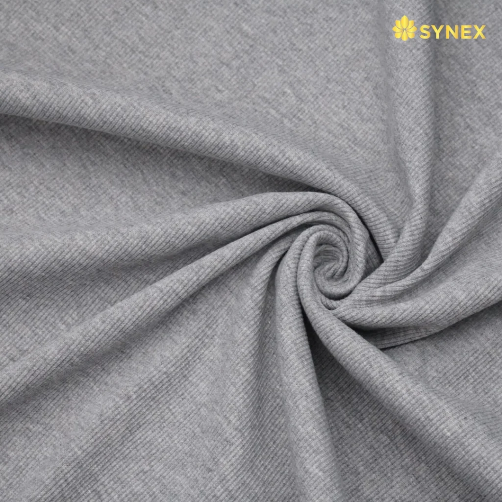 Vải bo gân sọc Cotton 4 chiều cài spandex 2 mặt