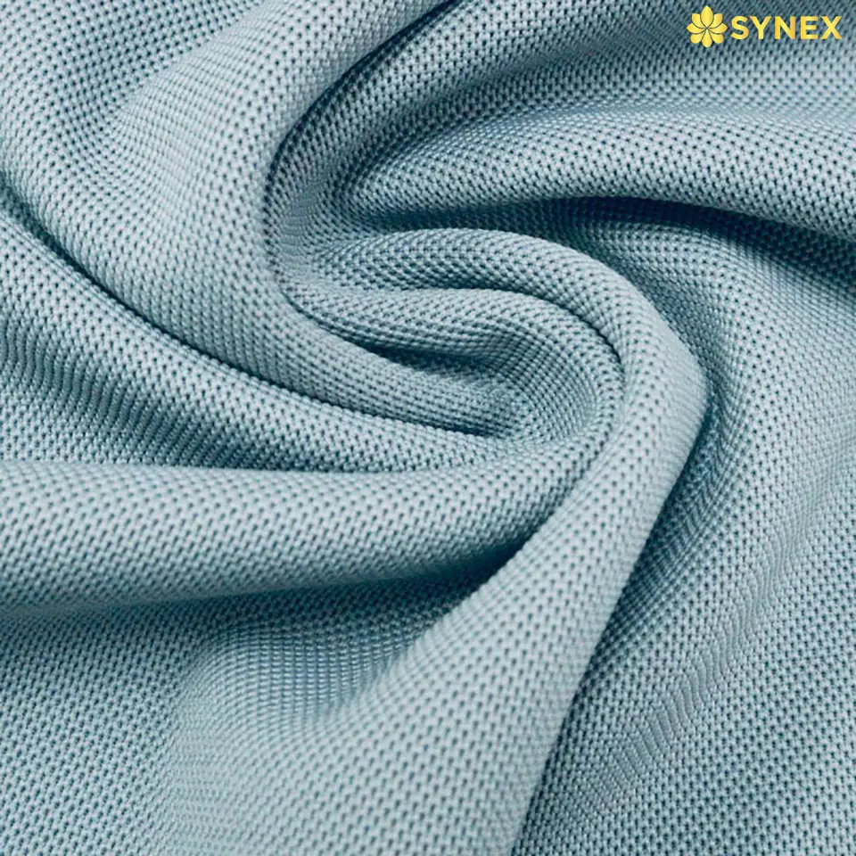 Mặt vải cá sấu CVC màu xanh ngọc nhạt tại Synex