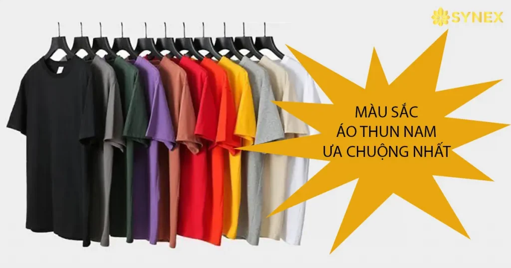 Khám phá top 5 màu sắc áo thun nam được ưu chuộng nhất