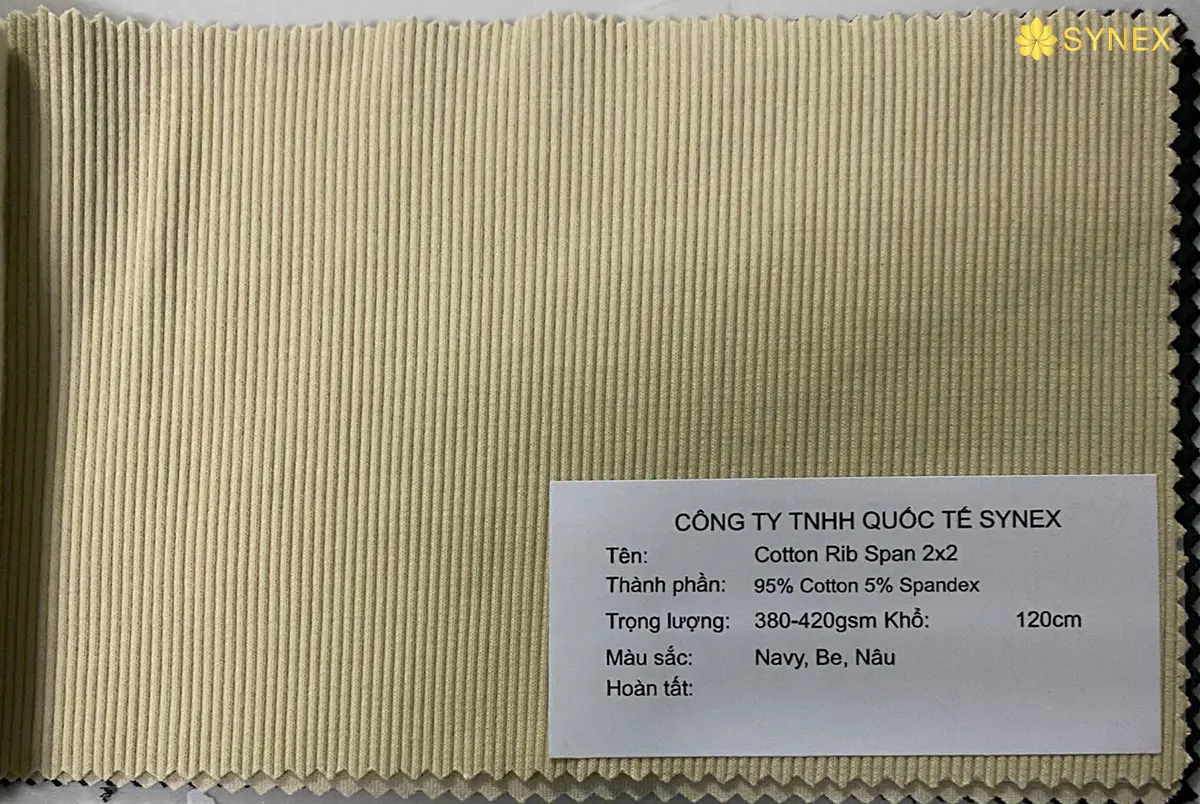 Vai khau trang Cotton Rib Synex copy