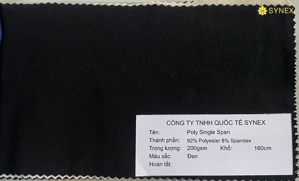 Vai khau trang Polyester ket hop spandex Synex copy